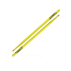 Zildjian 5A Acorn Neon Yellow Drumsticks - Wood Tip